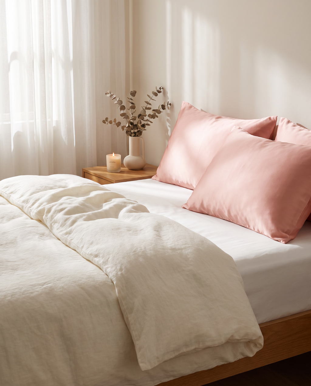 Mulberry Silk Pillowcase Set of 2 – UK Standard 50x75cm, for Hair & Skin